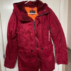 Red Alpha Industries N-3B W PARKA womens xs small